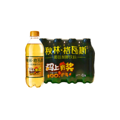 [苏宁超市]秋林格瓦斯 面包发酵饮料 350ml*12瓶 整包