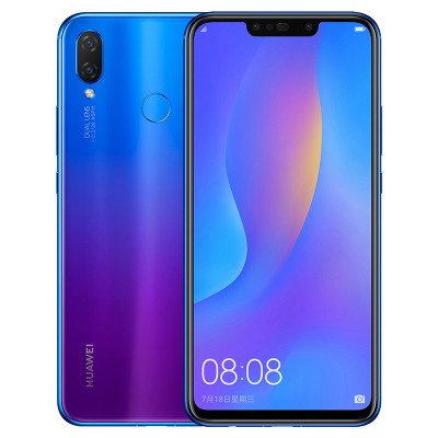 华为/HUAWEI  nova3i全面屏AI智慧四摄 6GB+64GB蓝楹紫移动联通电信4G全面屏全网通手机