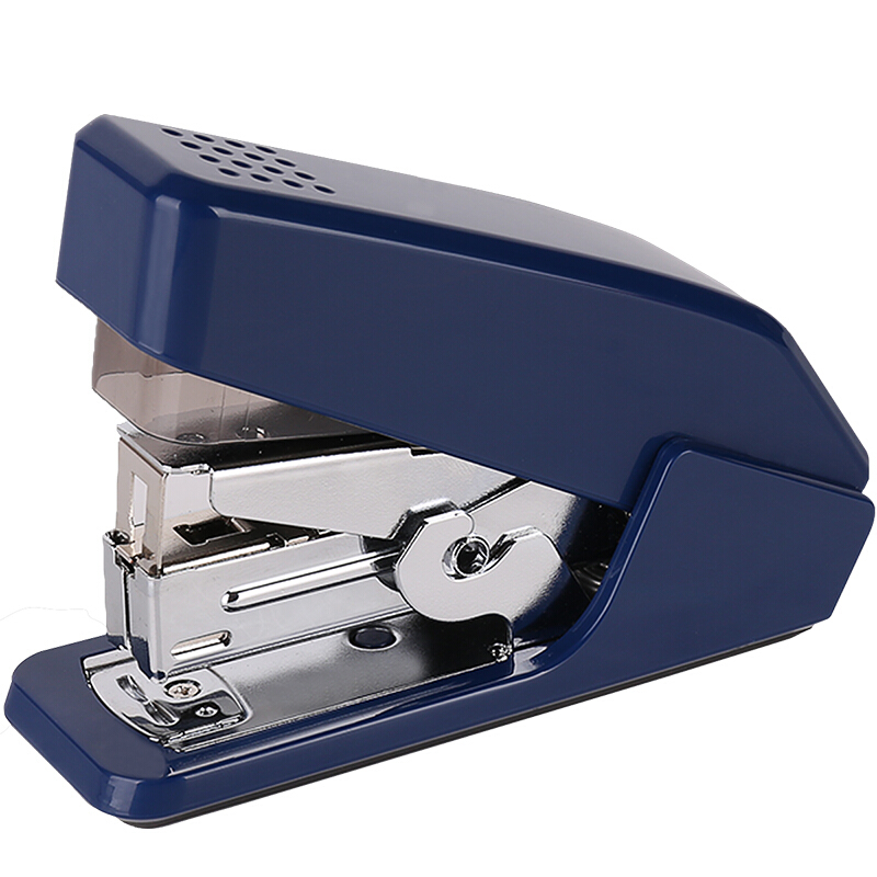 [精选]得力(deli)0466 小型省力型订书机/装订器 单指轻松装订 搭配12#钉 可装50枚钉书针蓝色