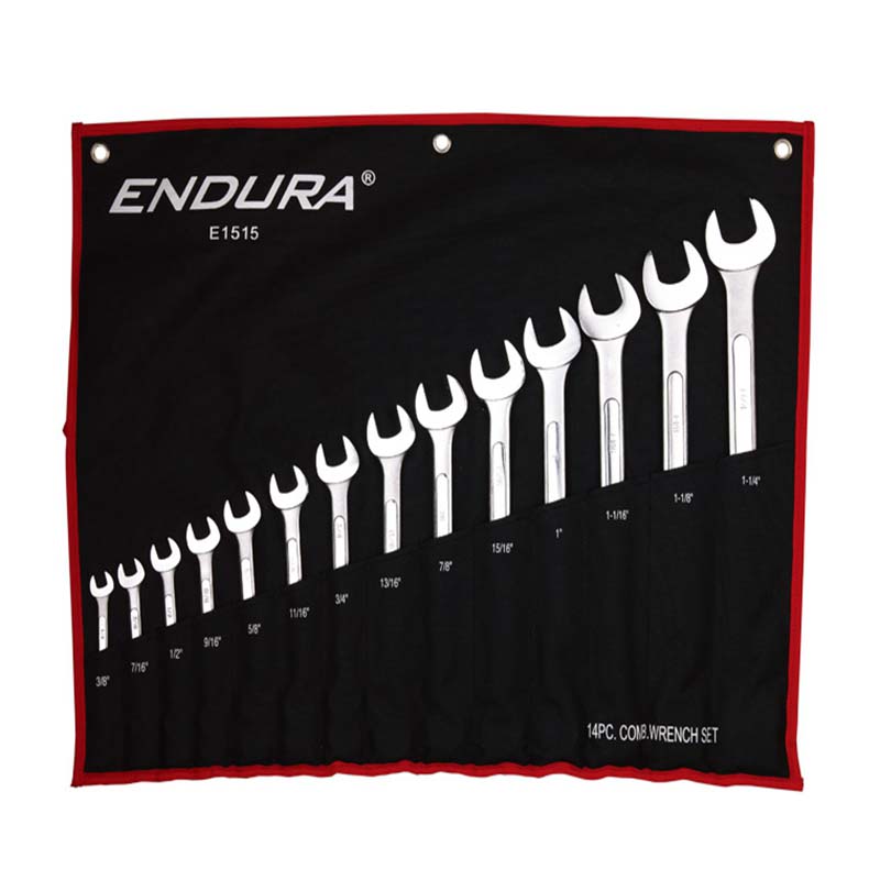 力易得(ENDURA) 14件套英制凸筋两用扳手 E1515