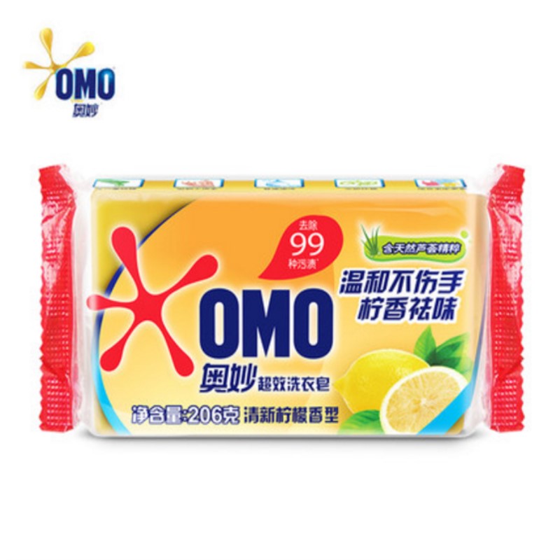 OMO奥妙无磷清新柠檬洗衣皂206g