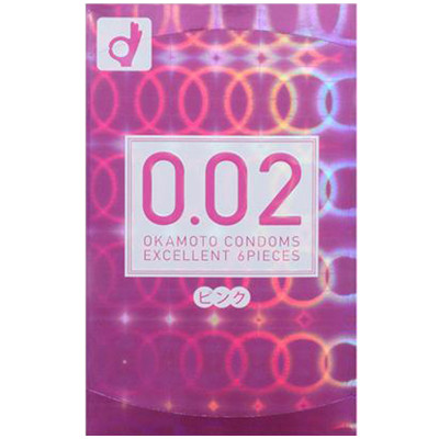 [粉色 迷人]okamoto 岡本 0.02EX超薄避孕套 粉色 3个/盒 日本进口 超薄款