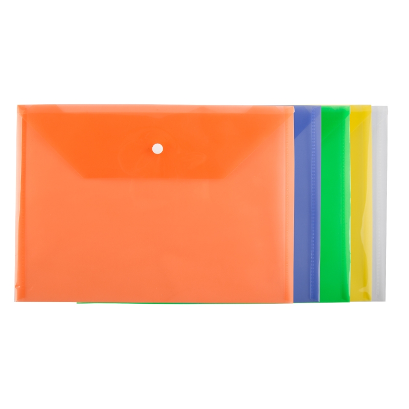 广博 文件袋 彩色按扣袋 A6398-1 20只/包(单位/包)