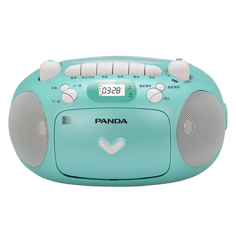 熊猫(PANDA) CD-209 收录机cd机英语播放机胎教磁带机录音机收音机 绿色 1台