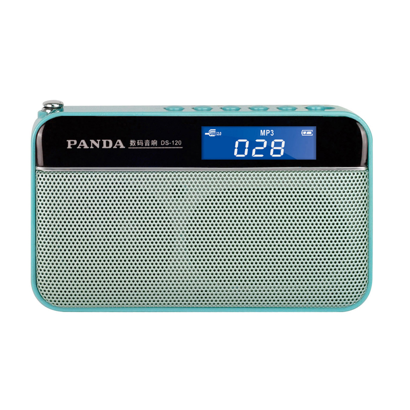 熊猫(PANDA) DS-120迷你插卡音箱MP3播放音箱收音便携式插卡音箱 蓝色