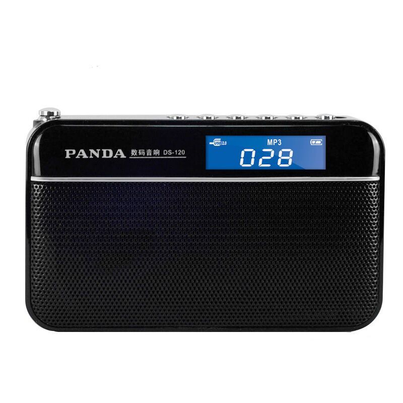 熊猫(PANDA) DS-120迷你插卡音箱MP3播放音箱收音便携式插卡音箱 黑色