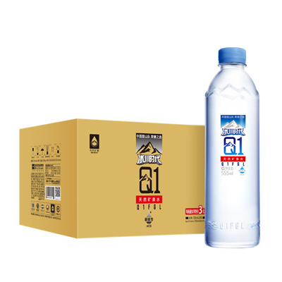 蓝剑冰川时代Q1天然矿泉水 555ML*24瓶/箱