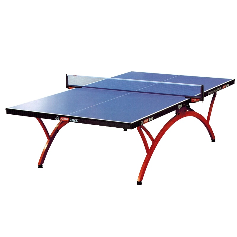 红双喜DHS乒乓球台 T2828 拱型折叠式乒乓球桌新颖设计,视觉新享受,拱型结构,多重折叠方式,联接装置科学,稳定性强