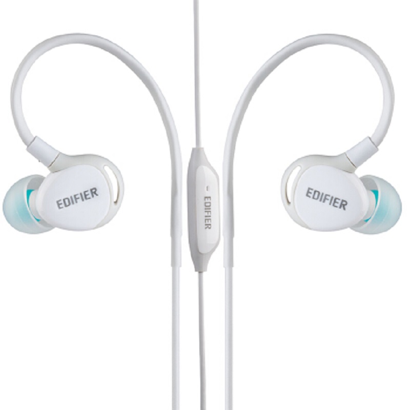漫步者(EDIFIER) H281PS 运动耳机挂耳式入耳带麦线控重低音防水 优雅白(单位:副)