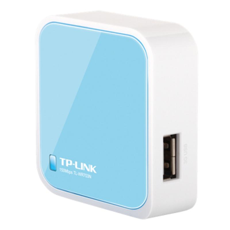 TP-LINK TL-WR703N 150M无线迷你型3G路由器 蓝色 支持电信联通移动