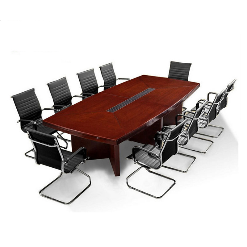 皇室家居 4M办公会议桌办公家具 现代大型木皮长条形办公会议长桌椅组合