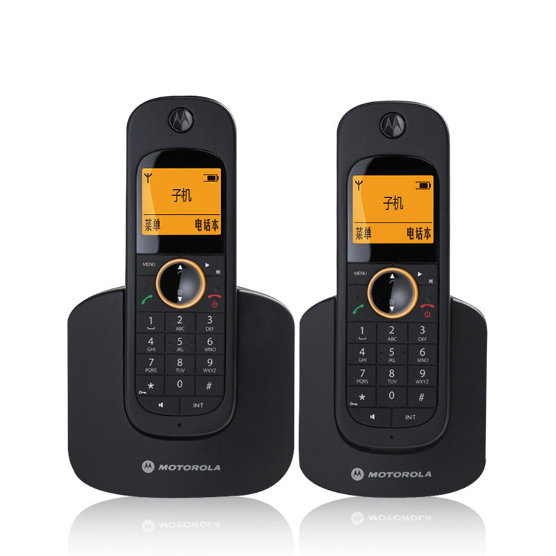 摩托罗拉(MOTOROLA) 无绳 黑色 双电话机 D1002 ( 单位:套)
