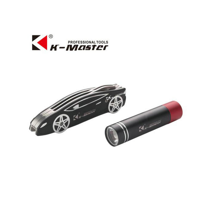 凯马特K-Maste 2件套多功能小刀户外刀具手电筒求生照明 KMT-9533