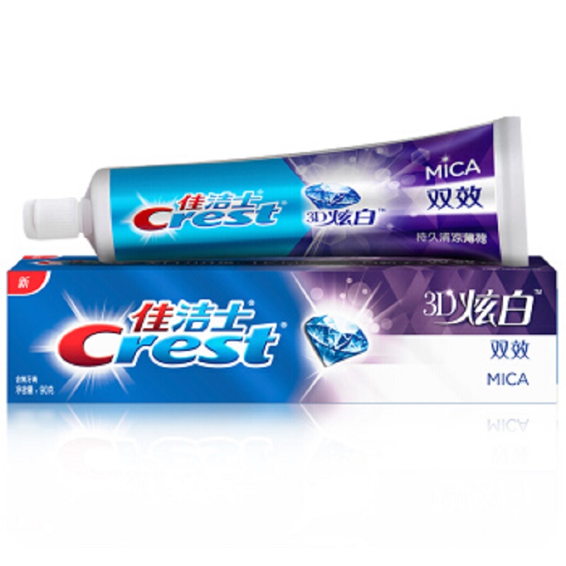 佳洁士(Crest)3D炫白双效牙膏 90克 6903148183786 54支/箱（单位：箱）