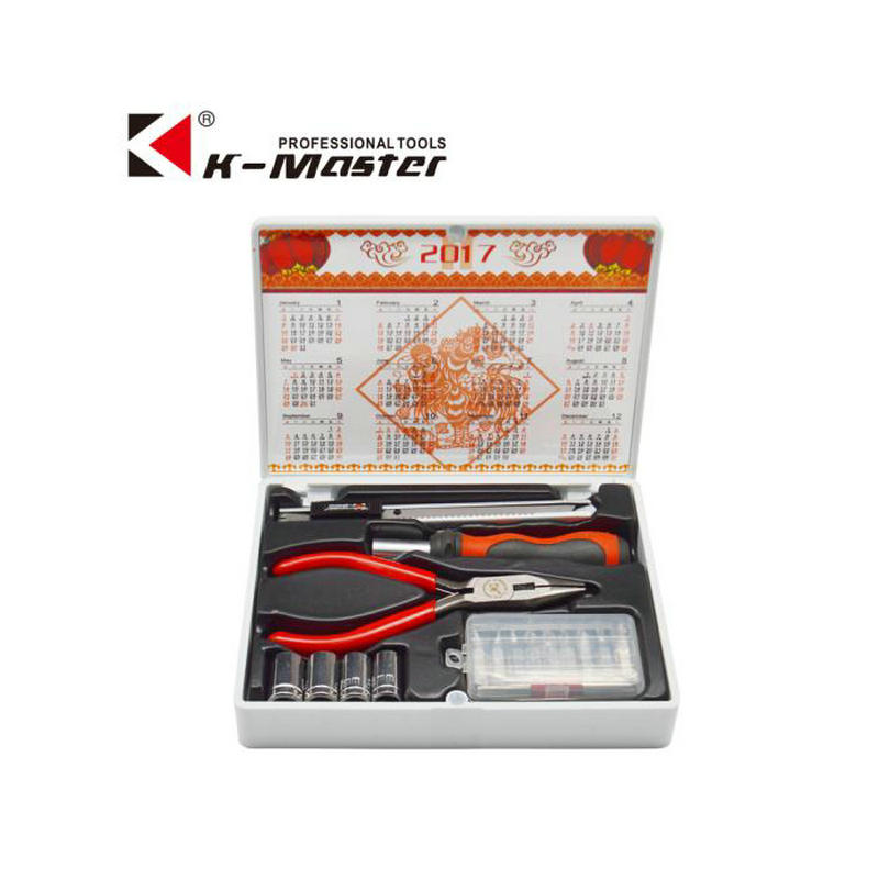 凯马特K-Master 17件套家用小工具套装工具箱多功能维修 KMT-6656