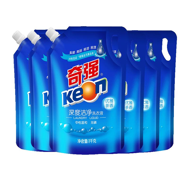 奇强Keon 1kg深度洁净洗衣液 清香温和洗衣液 12袋/箱 (单位:箱)