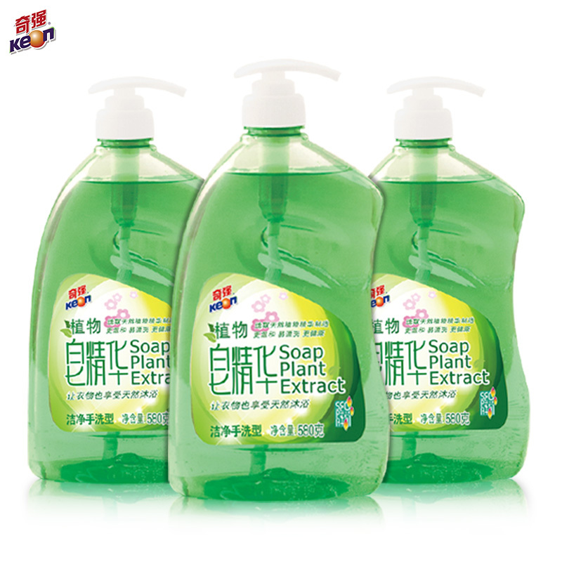 奇强Keon 580g植物皂精华洁净手洗型 金银花香洗衣液皂液 21瓶/箱 (单位:箱)