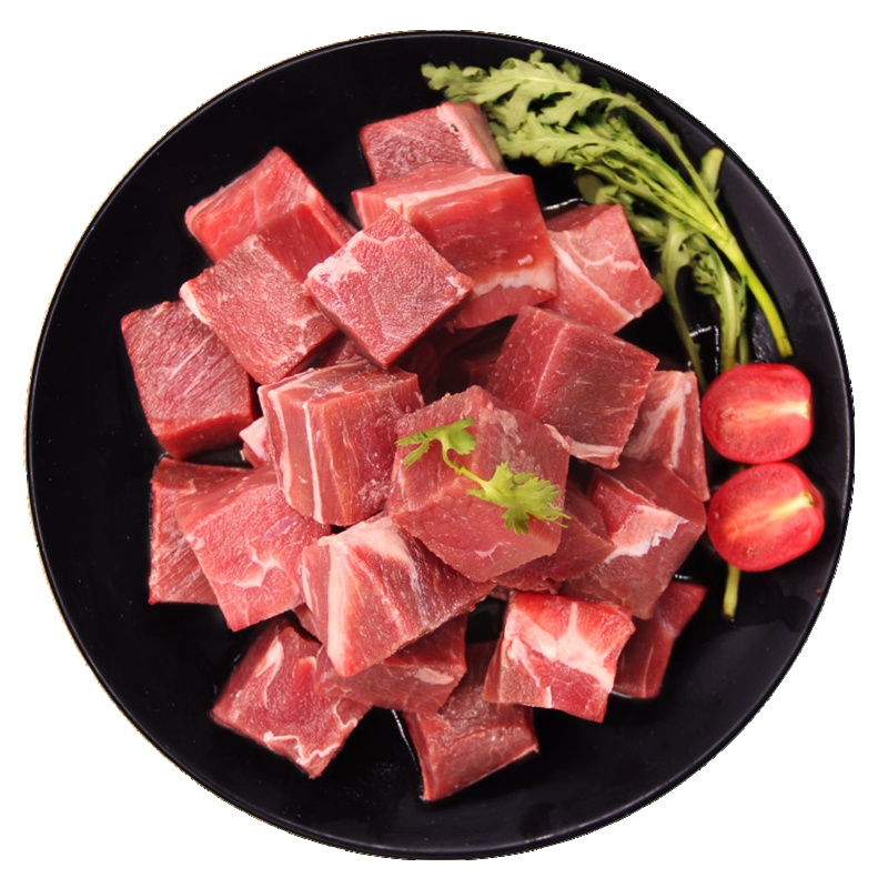 伊赛(yisai) 特制牛腩粒*1袋装 500g 清真牛肉 国产新鲜