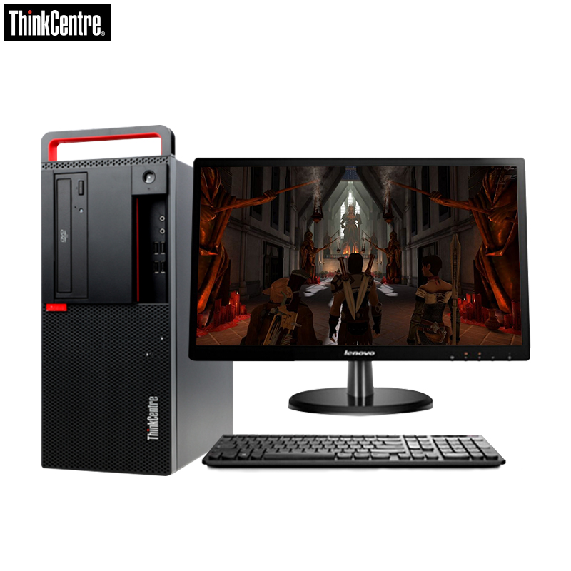 联想ThinkCentre M710t 台式电脑 21.5英寸屏（I5-7500 8GB 128GB固态 2G独显 DVD DOS）