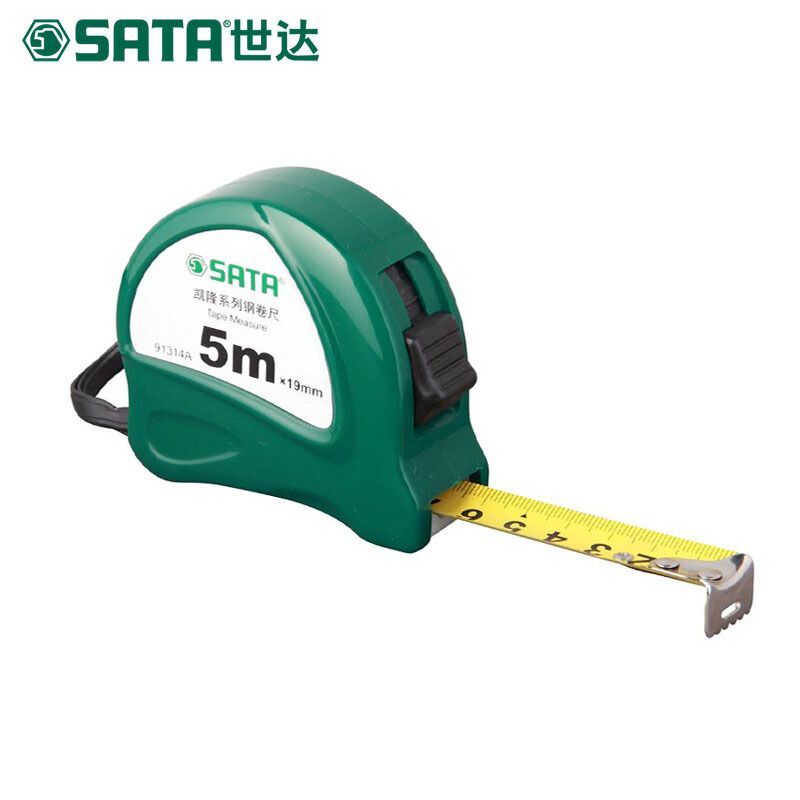 世达(SATA) 凯隆系列 5M钢卷尺 卷尺盒尺 伸缩尺 测量工具 5M*19MM 91314A (单位:个)