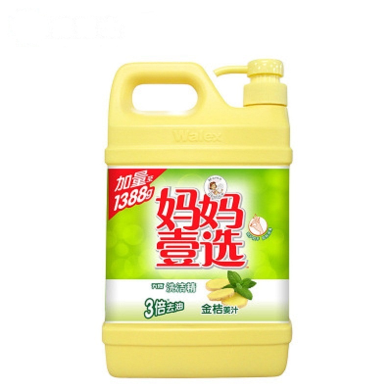 妈妈壹选 黄瓶洗洁精 金桔姜汁 1.388kg (单位:瓶)