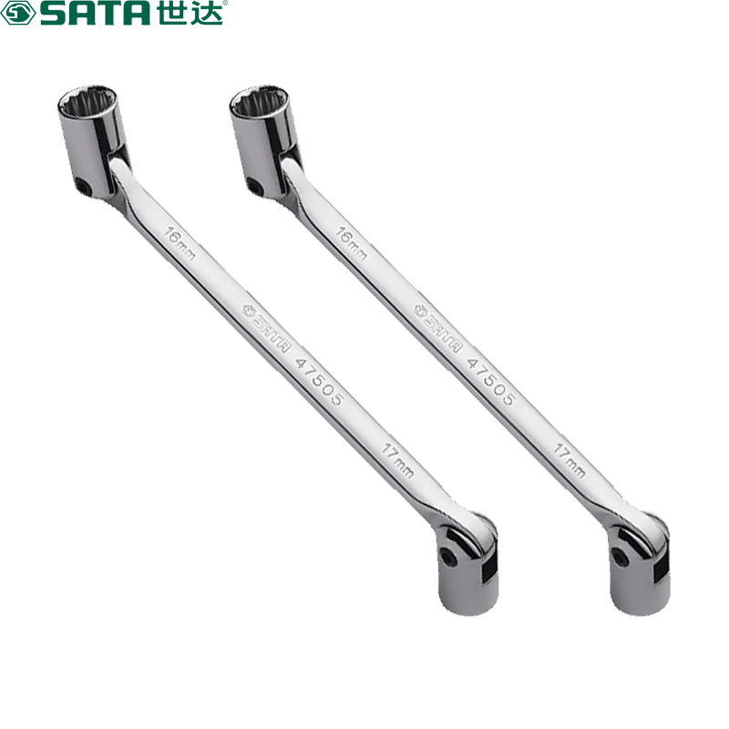 世达(SATA) 全抛光双头角度套筒扳手 10*11MM 47502 (单位:把)