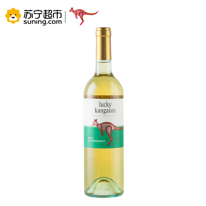 澳洲 Lucky Kangaroo幸运袋鼠霞多丽干白葡萄酒750ml