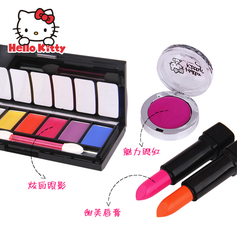 HelloKitty凯蒂猫 儿童化妆品彩妆套装女孩玩具化妆盒