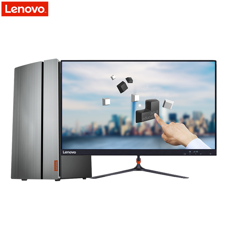 联想(Lenovo) 天逸510Pro 商务办公台式电脑 23英寸双超屏（RYZEN5 4GB 1TB 集显 无光驱 W10H）