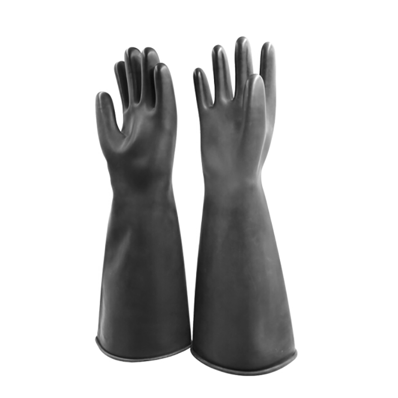 耐酸碱工业手套加长厚款型橡胶乳胶手套(双)