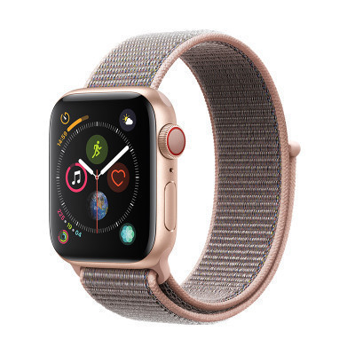 Apple Watch Series4 智能手表GPS+蜂窝网络款 40毫米金色铝金属表壳搭配粉砂色回环式运动表带
