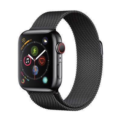 Apple Watch Series4 智能手表 GPS+蜂窝网络款 44毫米 深空黑色不锈钢表壳搭配深空黑色米兰尼斯表带