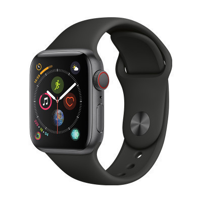 Apple Watch Series4 智能手表 GPS+蜂窝网络款 40毫米 深空黑色不锈钢表壳搭配黑色运动型表带