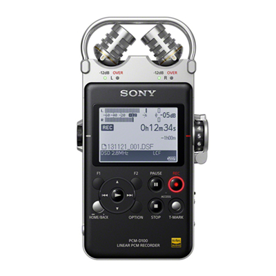 索尼(SONY)数码录音棒PCM-D100 32G 专业DSD播放格式 大直径定向麦克风 商务乐器学习适用 黑色