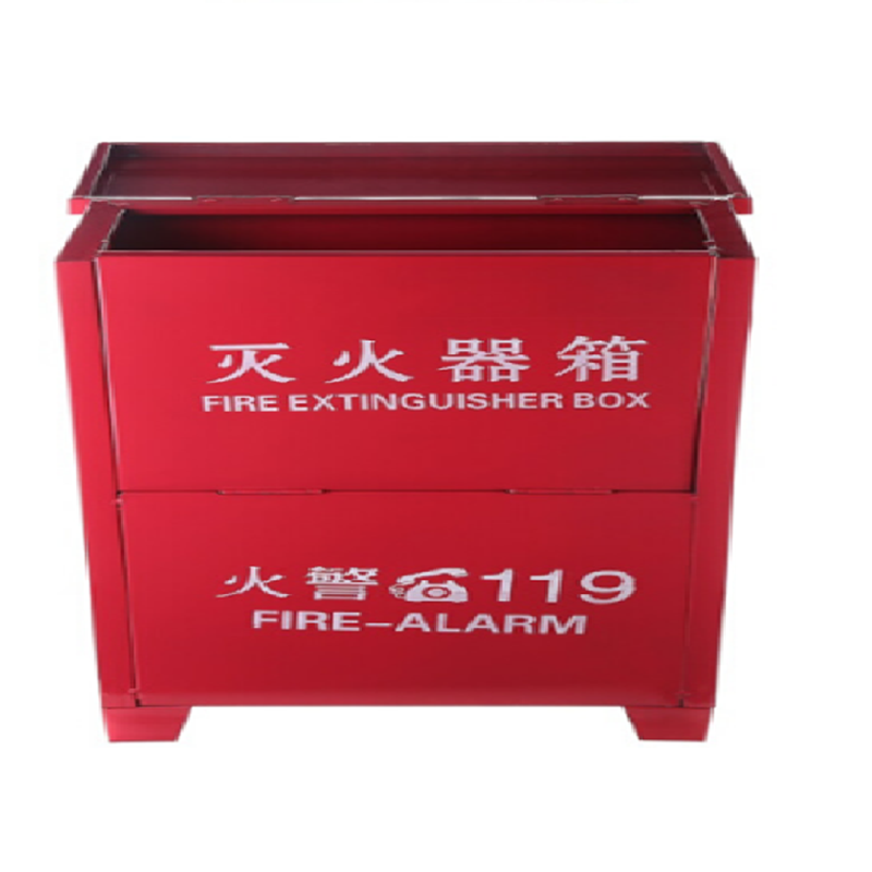 干粉灭火器箱子消防箱可装4KG2只灭火器箱家用商用消防器材4kgX2灭火器箱