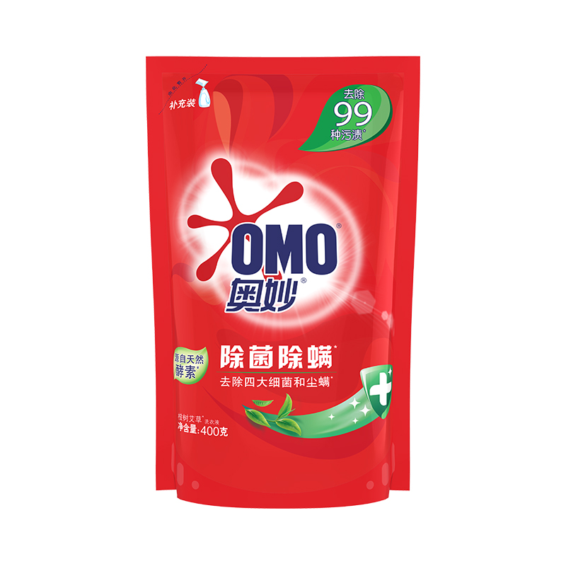 奥妙(OMO) 除菌除螨 洗衣液 400g(单位:袋)