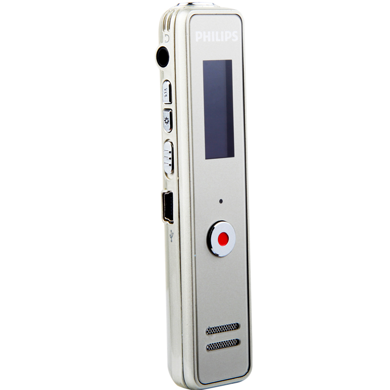 [精选]飞利浦录音笔VTR5100 8G 香槟色 远距离 降噪录音笔 MP3播放器 学习会议取证高品质录音笔充电