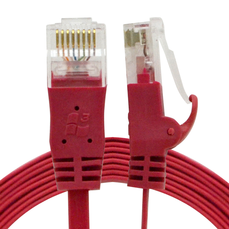 酷比客(L-CUBIC) 超五类扁平网络线 红色 LCLN5ESBRD-3M (单位:根)