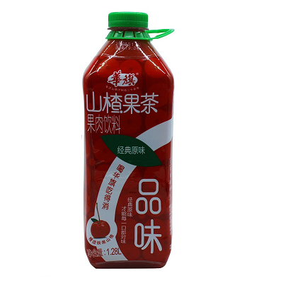 华旗 山楂果茶经典原味果肉饮料1.28L*8瓶 整箱