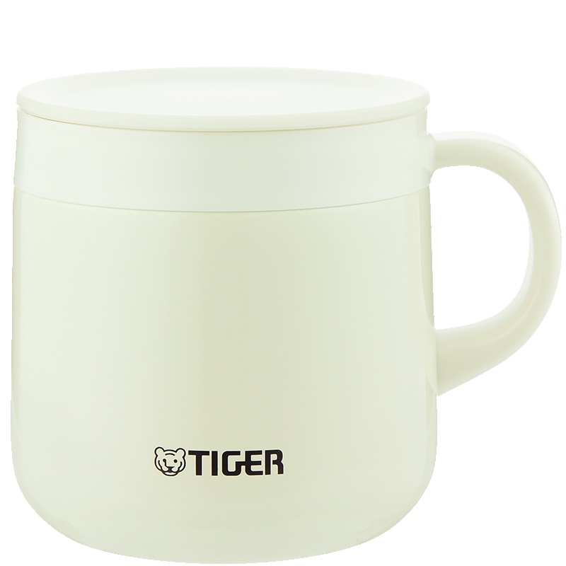 虎牌 (tiger)保温杯MCI-A28C 奶白色 办公保温杯 迷你咖啡杯 带手柄 280ml