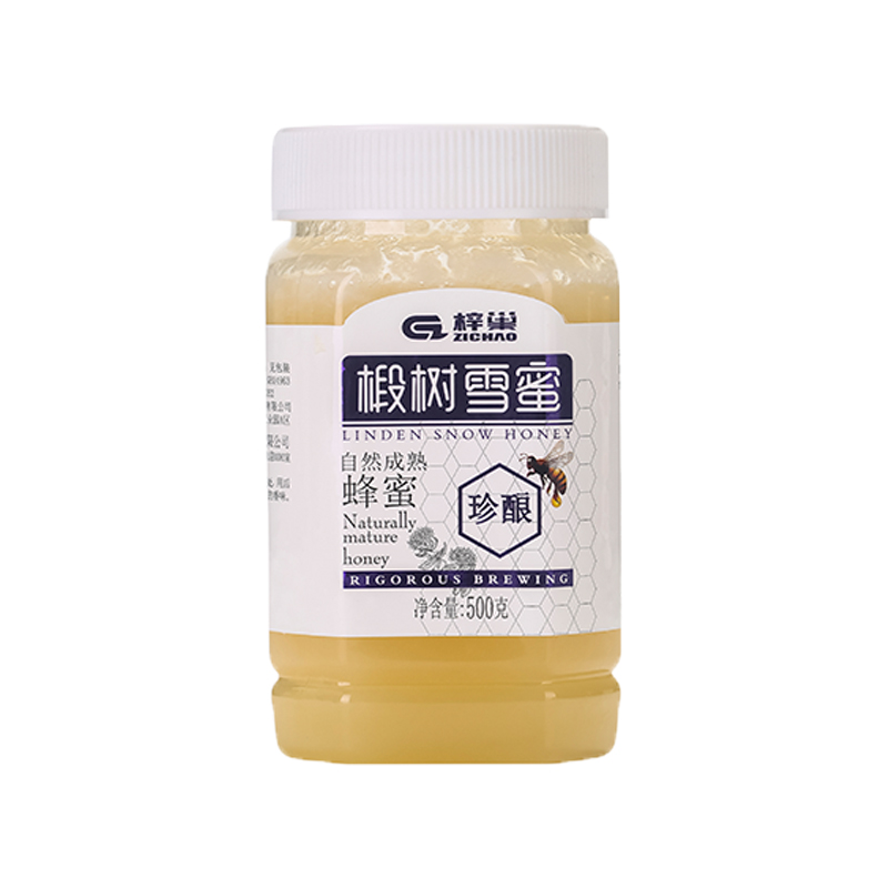 苏宁自营梓巢(Zi Chao)椴树雪蜜 滋补蜂蜜 自然成熟 结晶蜂蜜 无添加野生自产蜂蜜瓶装500g