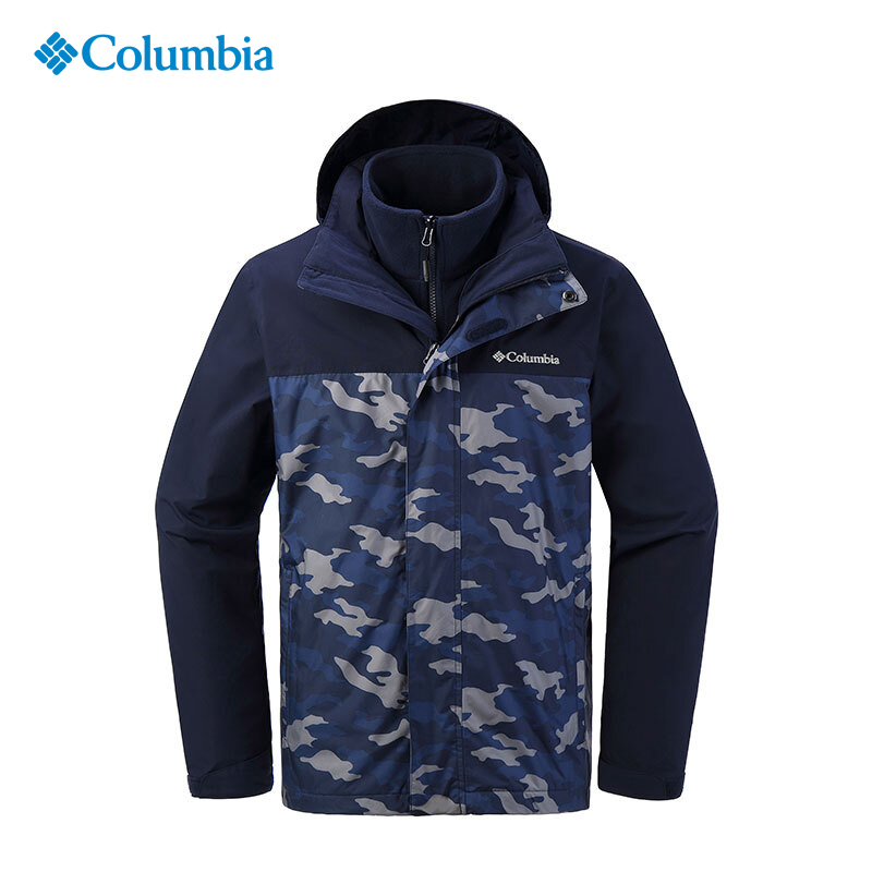 哥伦比亚(Columbia)户外男防水保暖抓绒内胆三合一冲锋衣PM7889