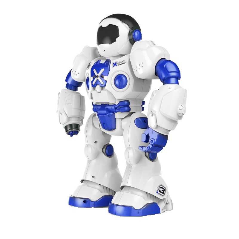 星域传奇(XINGYUCHUANQI)遥控机器人 智能语音 机械战警可对战唱歌跳舞对话编程电动早教玩具礼品 超大战警蓝色