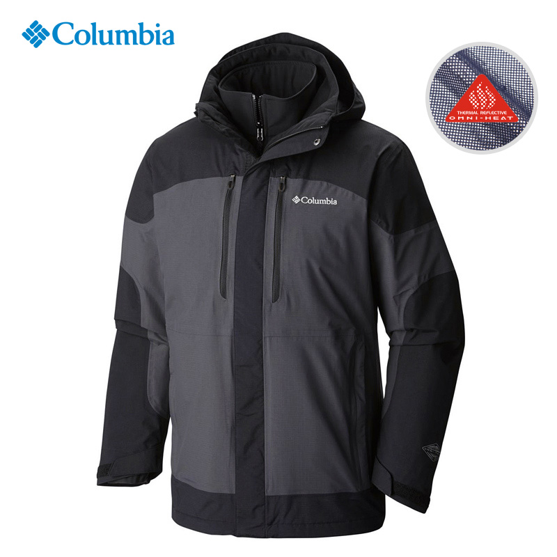 哥伦比亚(Columbia)户外男防水热能保暖软壳三合一冲锋衣WE1054
