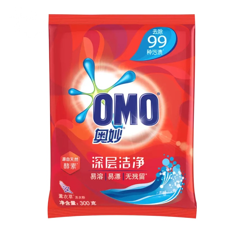 奥妙(OMO) 300g深层洁净薰衣草香无磷去污洁净去渍洗衣粉