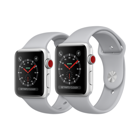 Apple Watch Series3 S3 42毫米+蜂窝网络运动灰色铝金属壳搭配灰色运动型表带 42mm手表