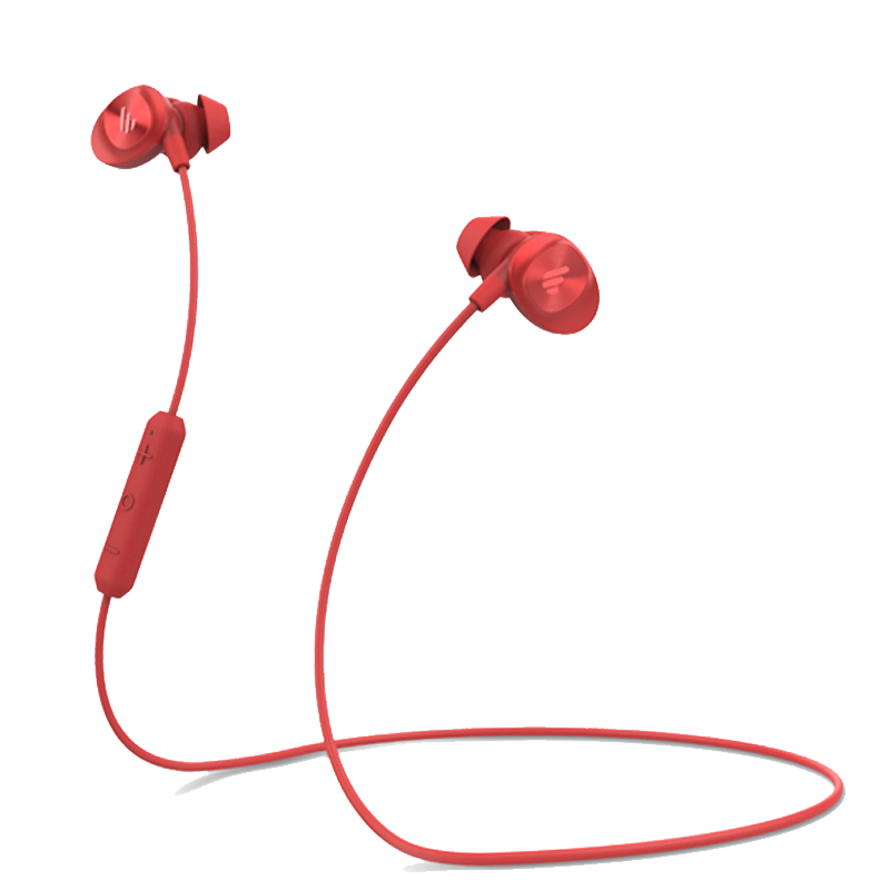 漫步者Edifier W285BT蓝牙运动耳机跑步无线入耳颈挂脖式双耳塞式开车通用运动型专用 红色