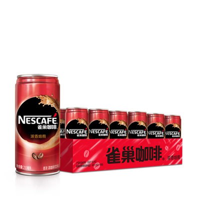 雀巢咖啡(Nescafe) 香浓口味 即饮雀巢咖啡饮料 210ml*24罐 整箱装