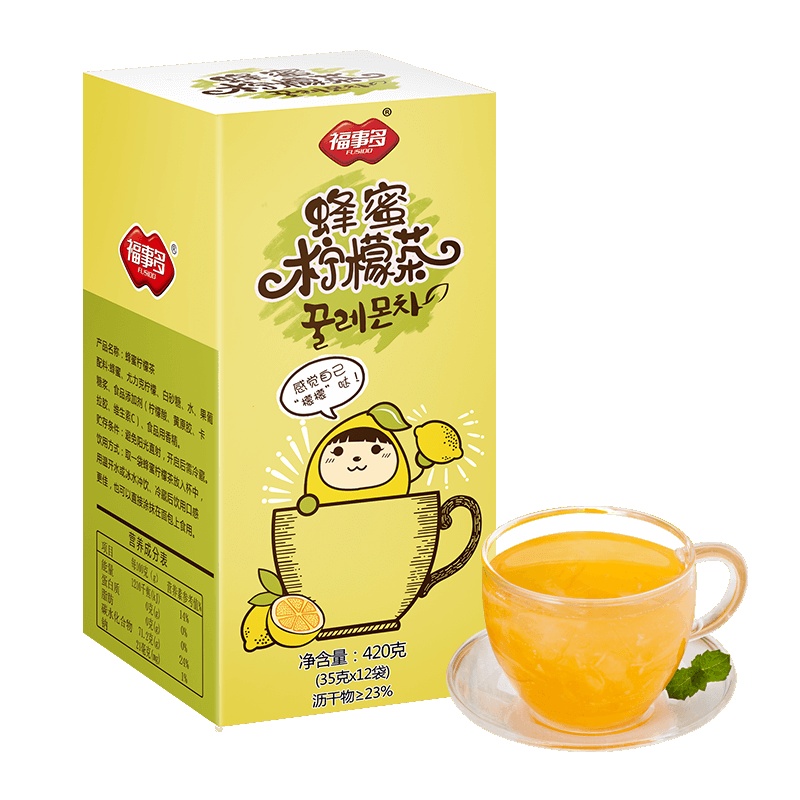 福事多蜂蜜柚子茶420g 便携小袋装冲饮泡水喝的韩式花水果茶饮料