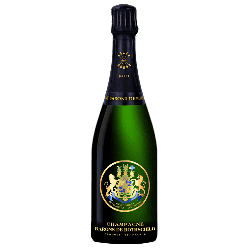 法国红酒香槟产区起泡酒 拉菲名庄罗斯柴尔德香槟干型起泡酒葡萄酒750ml 单支装